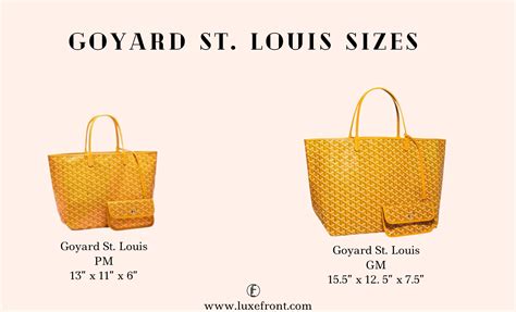 goyard st louis size pm|Goyard size pm or gm.